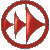 Red Glass Spinning Arrow 16